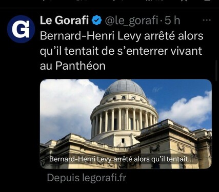 Bernard Henri Lévy arrête alors qu’il tentait de s’enterrer vivant au panthéon